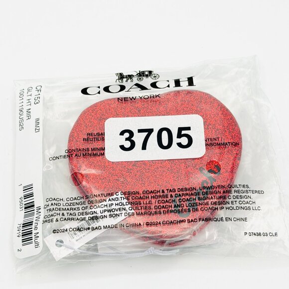 3705 COACH HEART COMPACT MIRROR - Picture 4 of 4